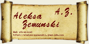 Aleksa Zemunski vizit kartica